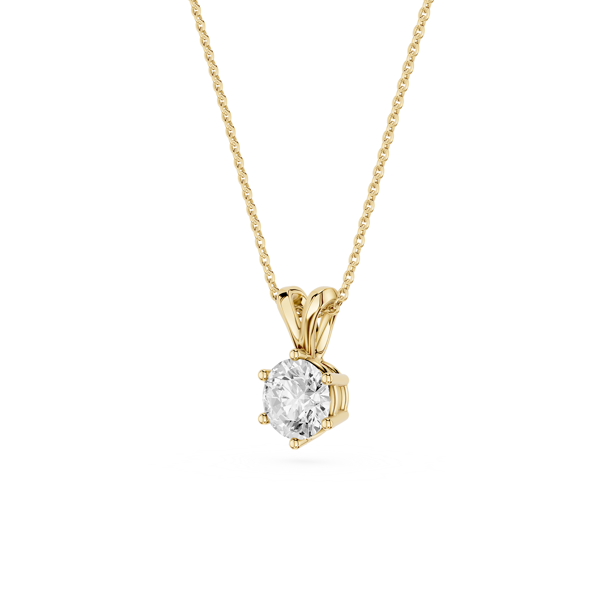 Classic Round Solitaire Lab Grown Diamond Pendant