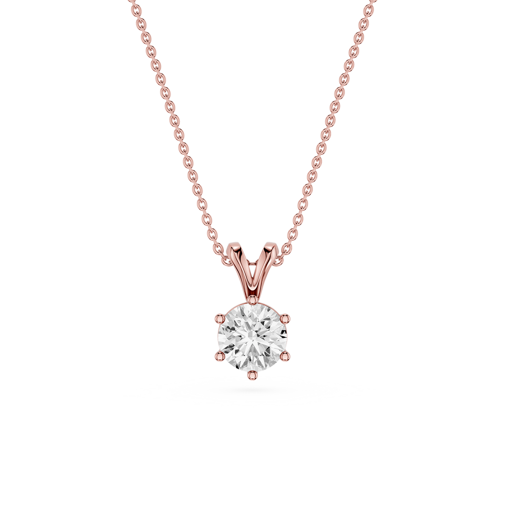 Classic Round Solitaire Lab Grown Diamond Pendant