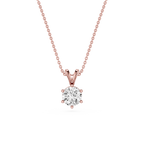 Classic Round Solitaire Lab Grown Diamond Pendant
