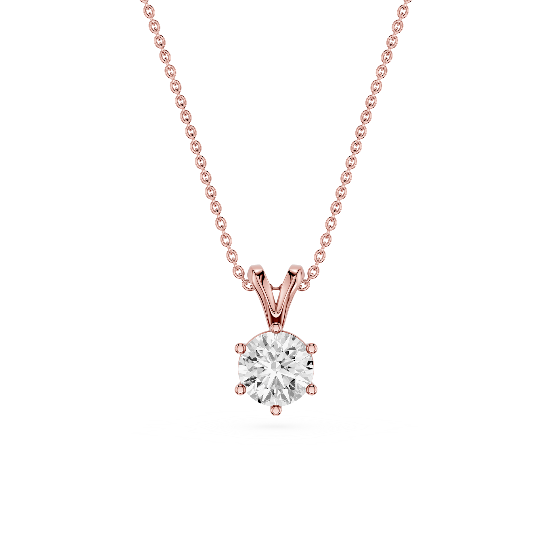 Classic Round Solitaire Lab Grown Diamond Pendant