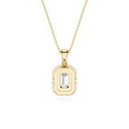 Emerald Cut Halo Lab Grown Diamond Pendant