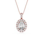Oval Halo Lab Grown Diamond Pendant