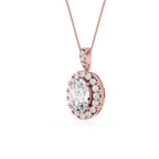 Oval Halo Lab Grown Diamond Pendant