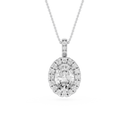 Oval Halo Lab Grown Diamond Pendant