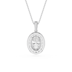 Oval Halo Lab Grown Diamond Pendant
