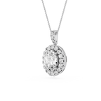 Oval Halo Lab Grown Diamond Pendant