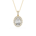 Oval Halo Lab Grown Diamond Pendant