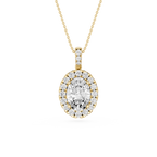 Oval Halo Lab Grown Diamond Pendant