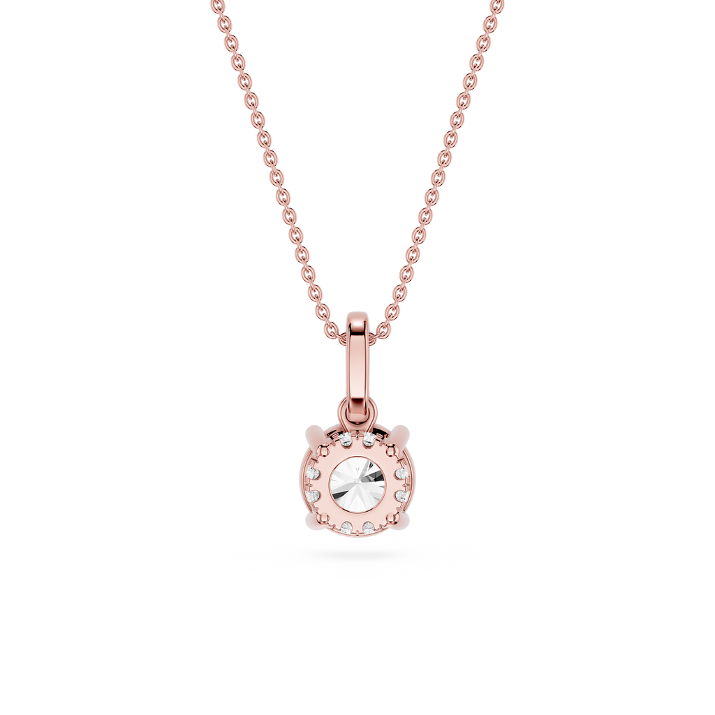 Round Solitaire Lab Grown Diamond Pendant