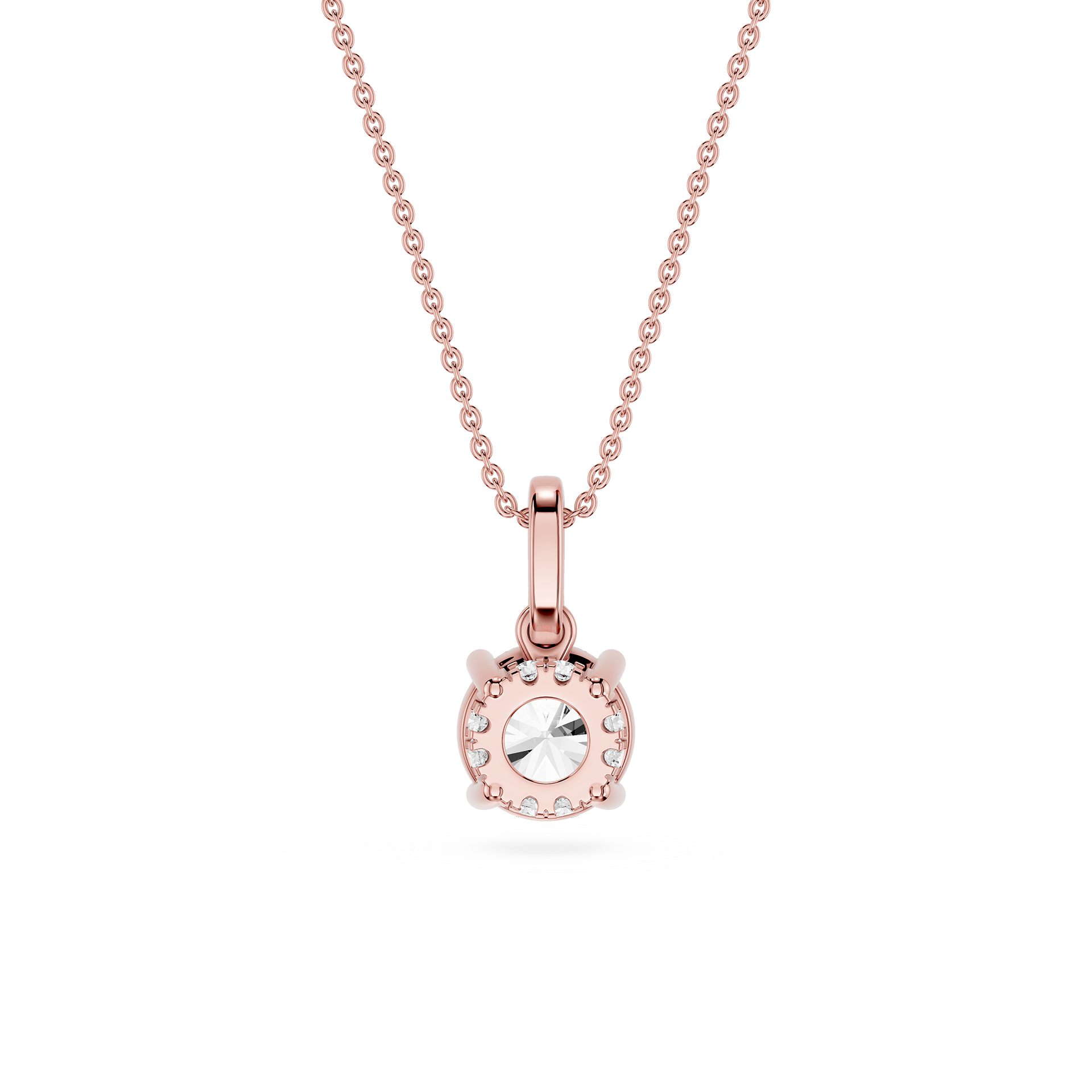 Round Solitaire Lab Grown Diamond Pendant