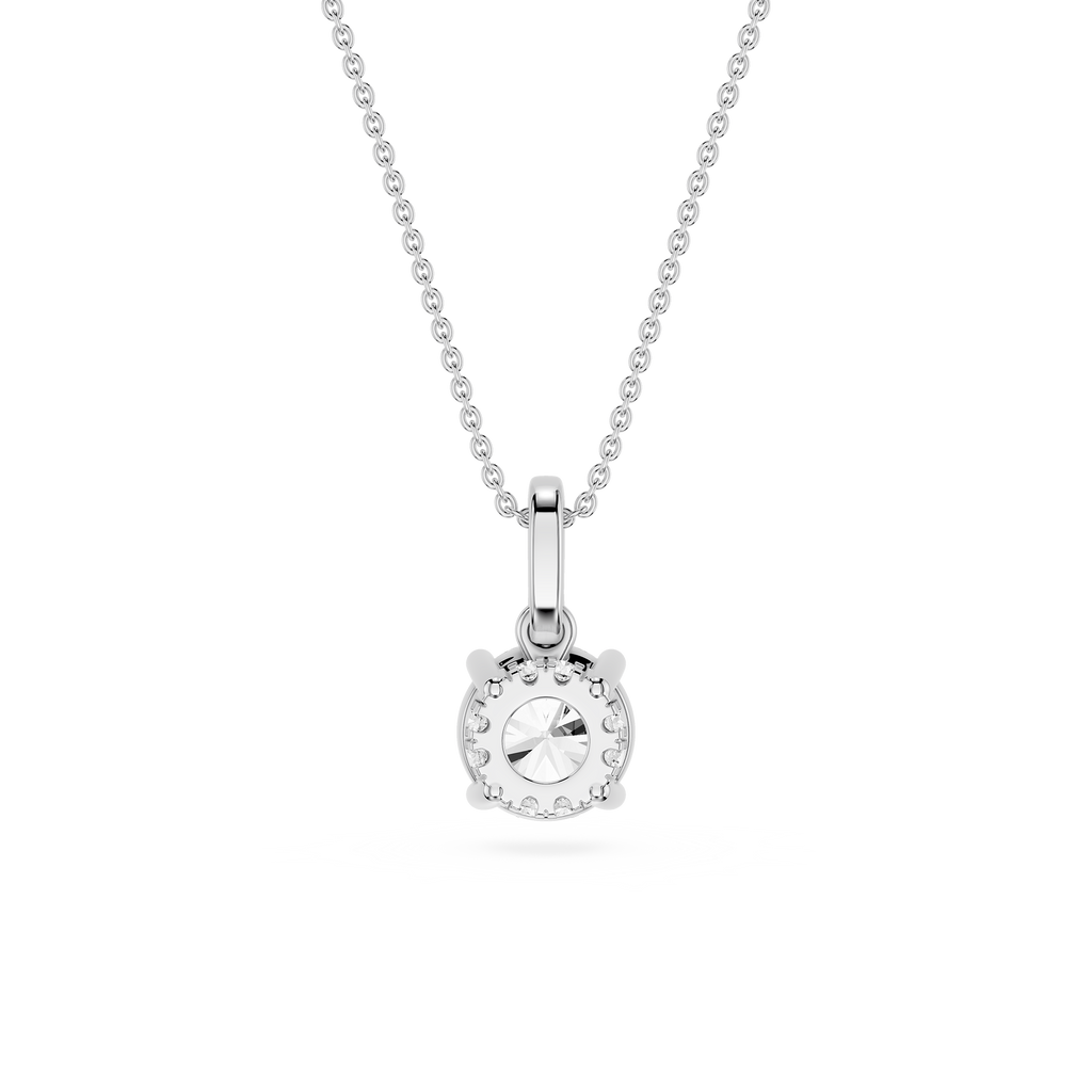 Round Solitaire Lab Grown Diamond Pendant