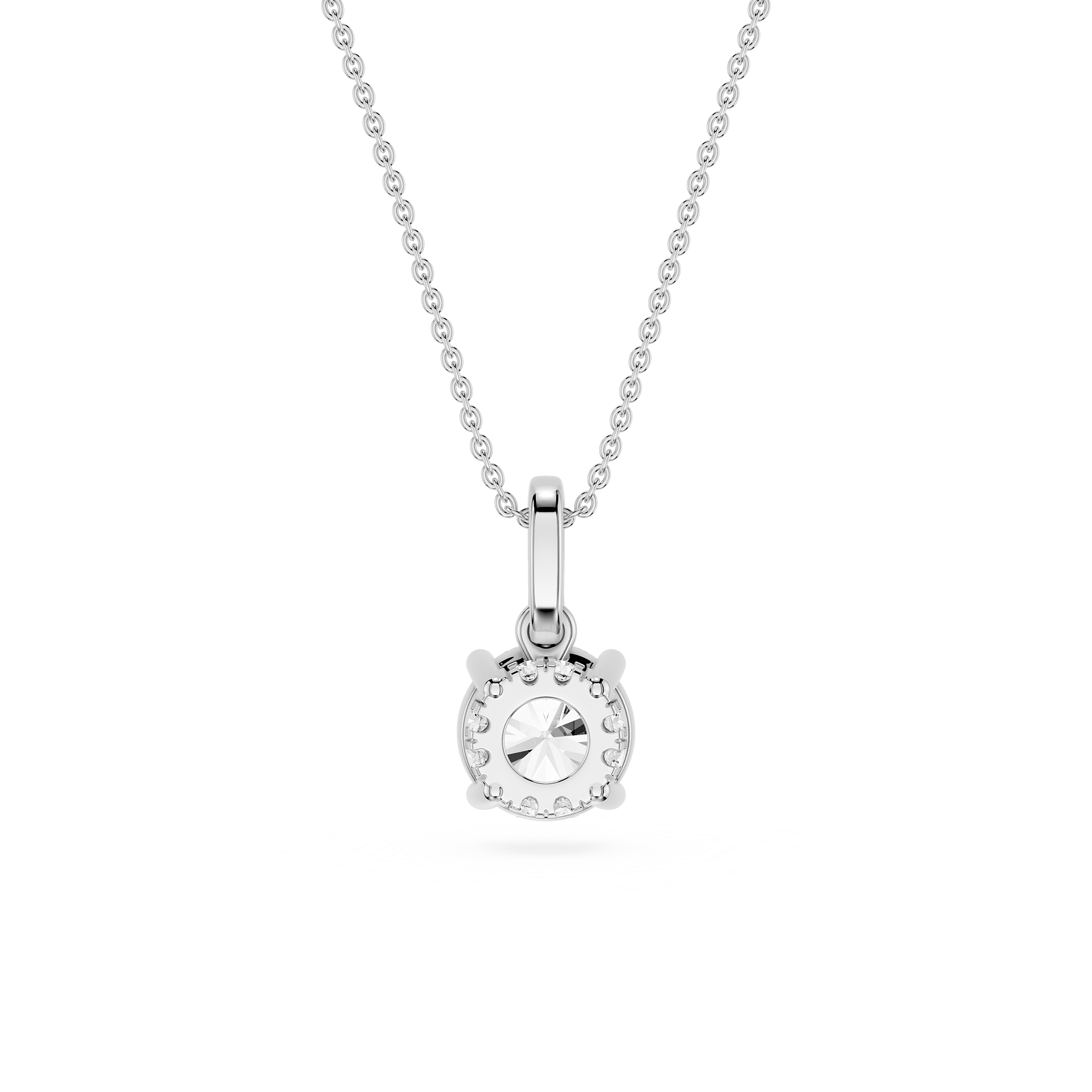Round Solitaire Lab Grown Diamond Pendant
