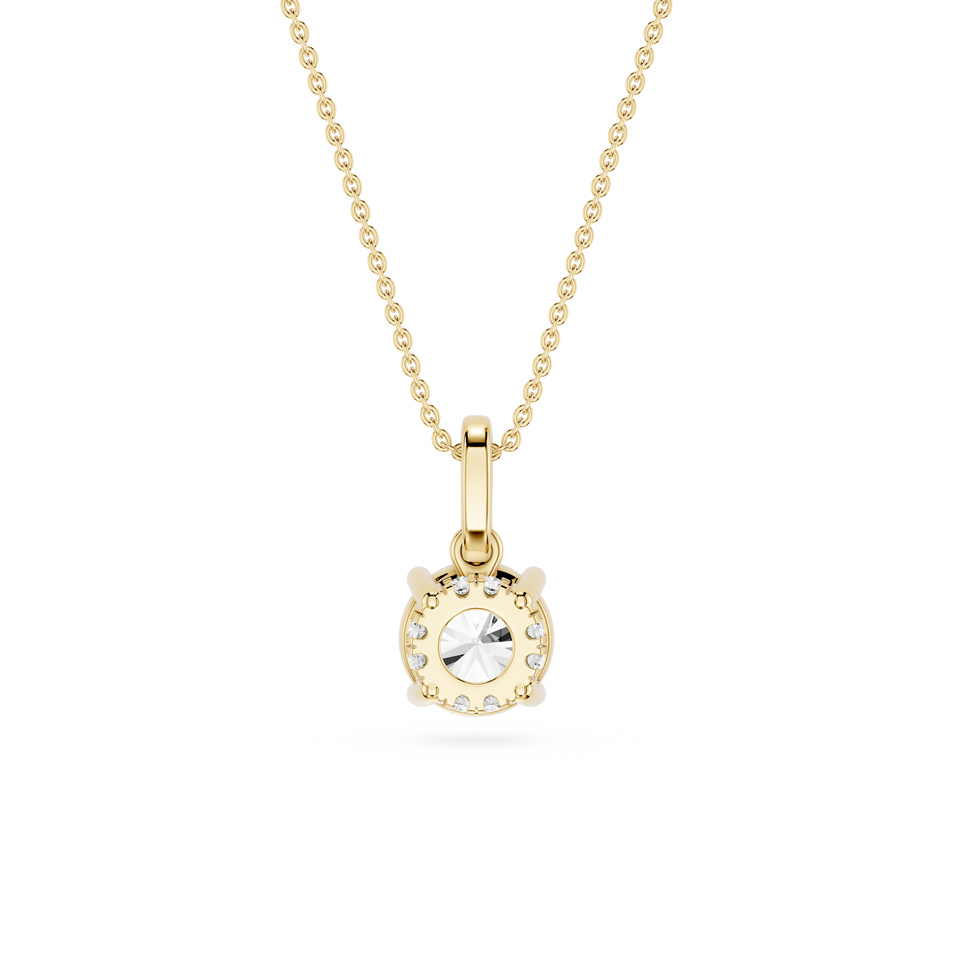 Round Solitaire Lab Grown Diamond Pendant