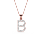 Lab Grown Diamond Initial B Pendant