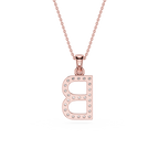 Lab Grown Diamond Initial B Pendant
