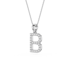 Lab Grown Diamond Initial B Pendant