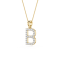 Lab Grown Diamond Initial B Pendant