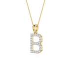 Lab Grown Diamond Initial B Pendant
