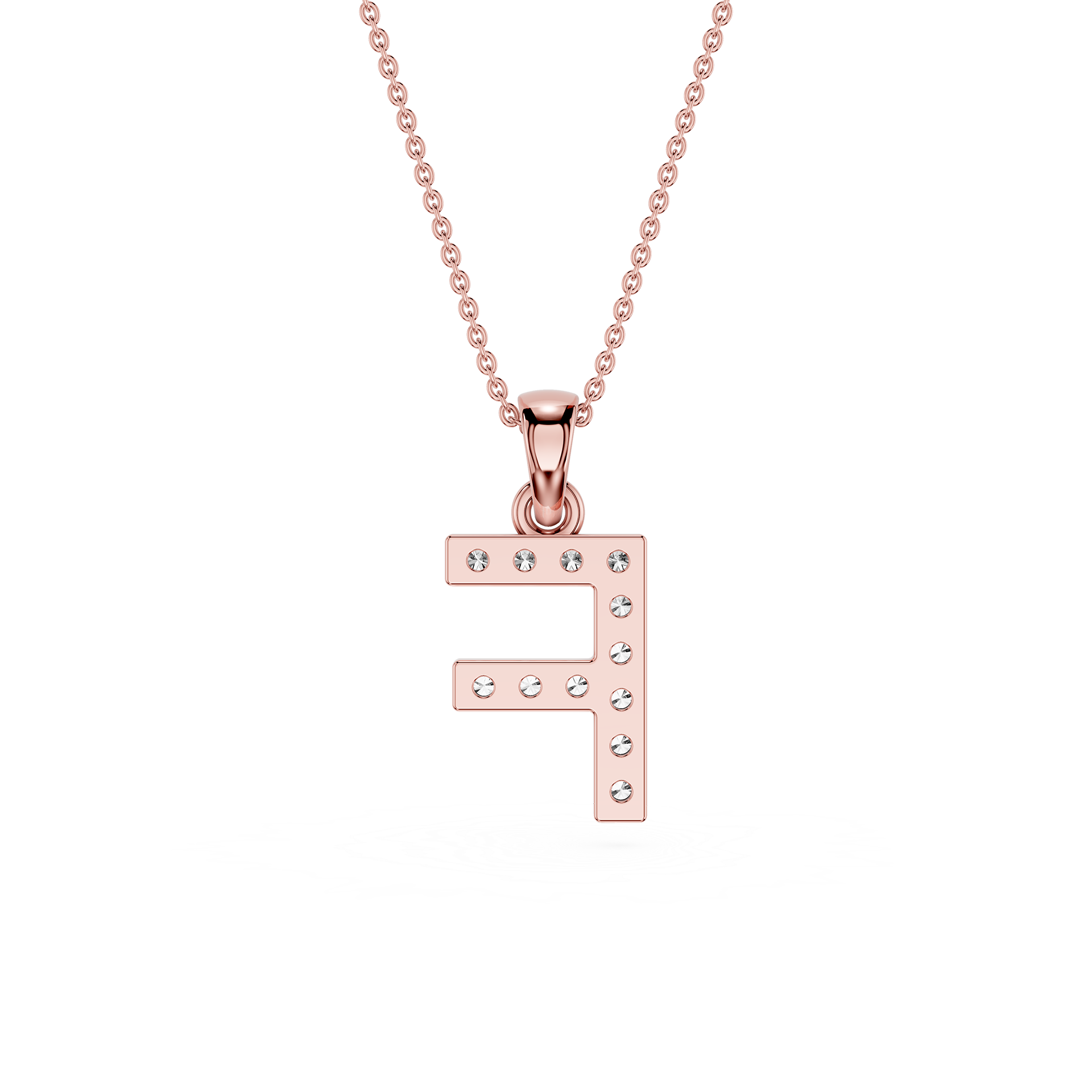 Lab Grown Diamond Initial F Pendant