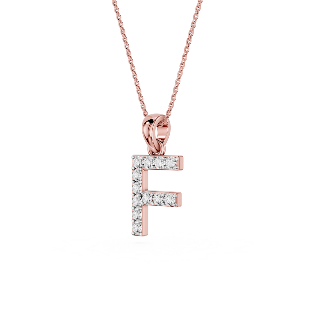 Lab Grown Diamond Initial F Pendant