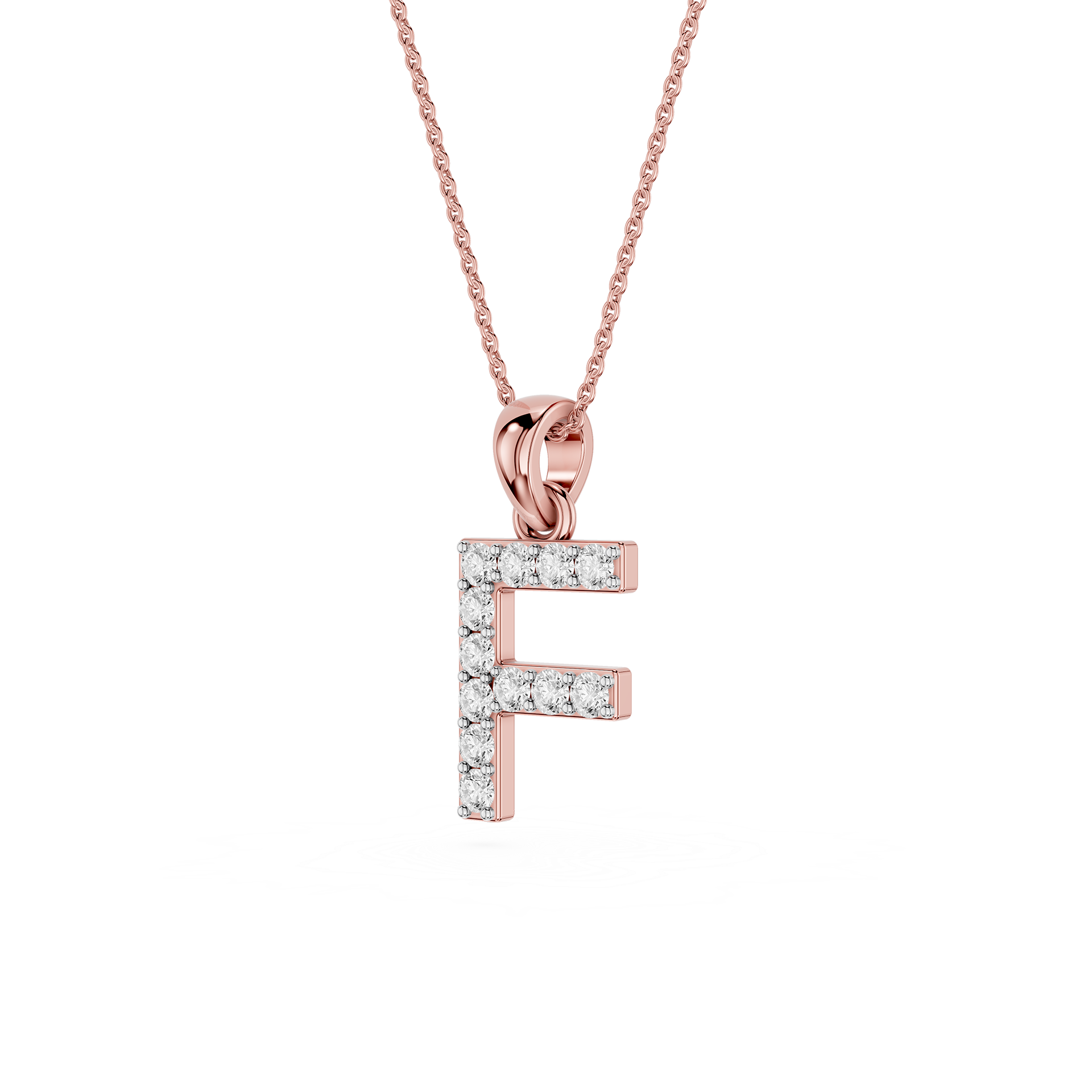 Lab Grown Diamond Initial F Pendant
