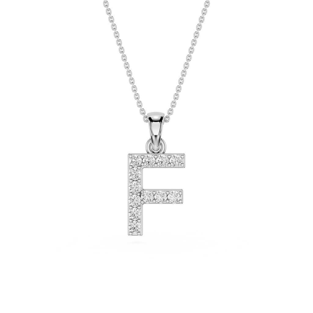 Lab Grown Diamond Initial F Pendant