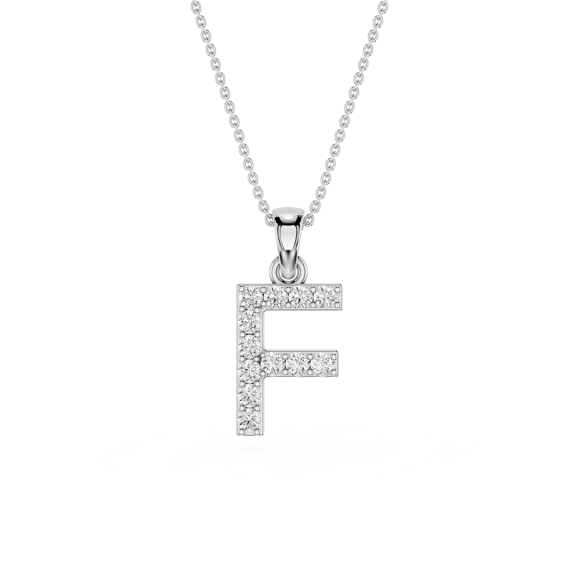 Lab Grown Diamond Initial F Pendant