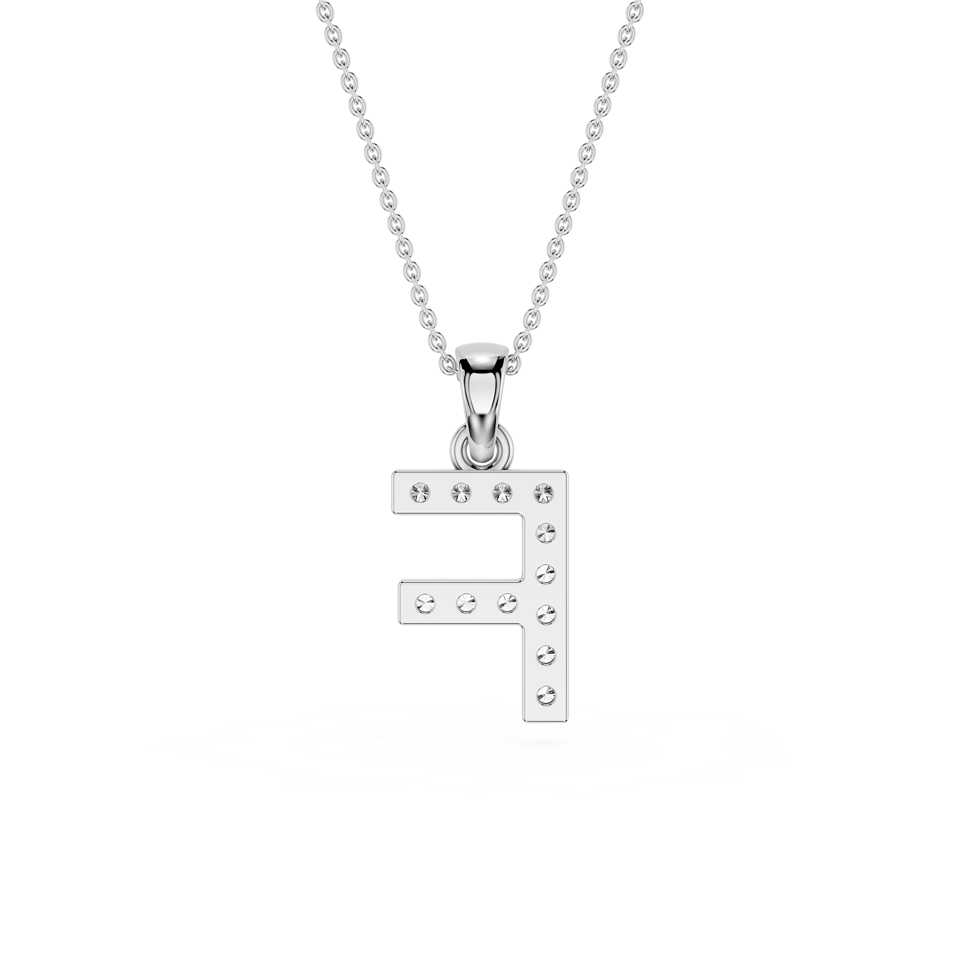 Lab Grown Diamond Initial F Pendant