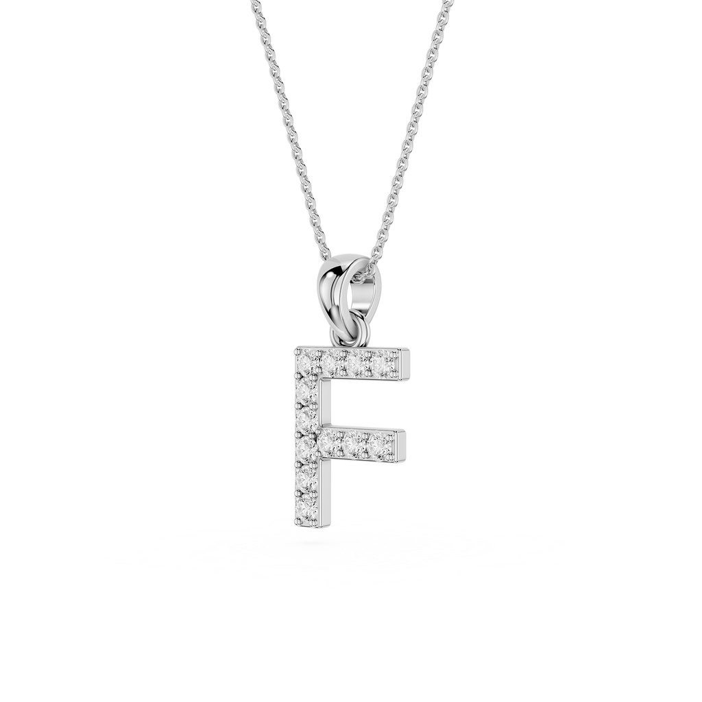 Lab Grown Diamond Initial F Pendant