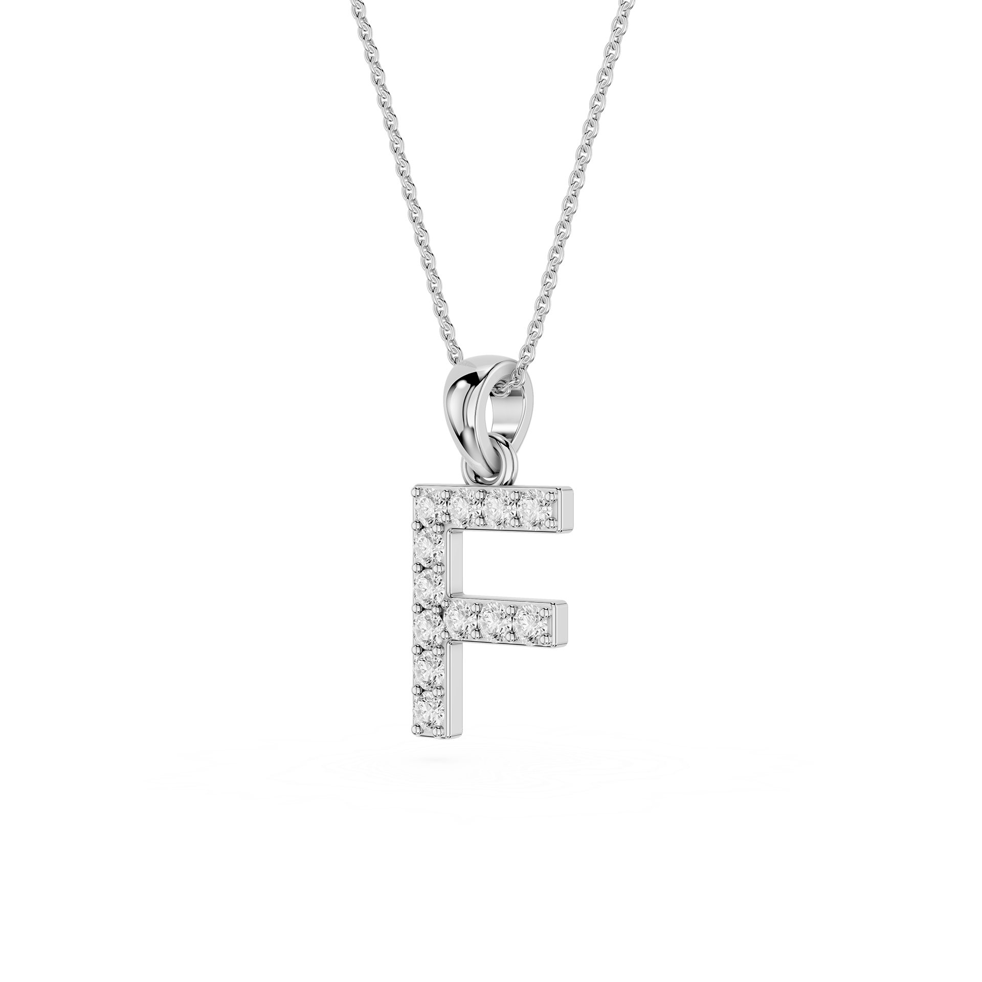 Lab Grown Diamond Initial F Pendant