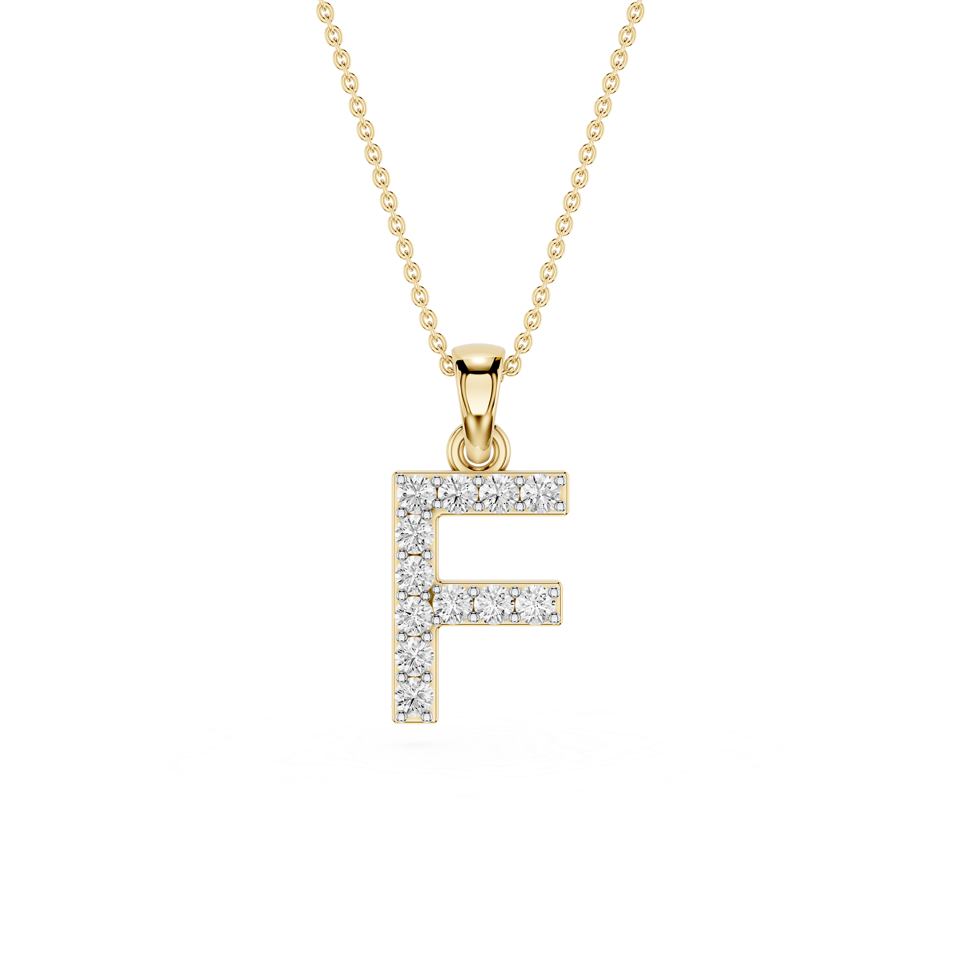 Lab Grown Diamond Initial F Pendant