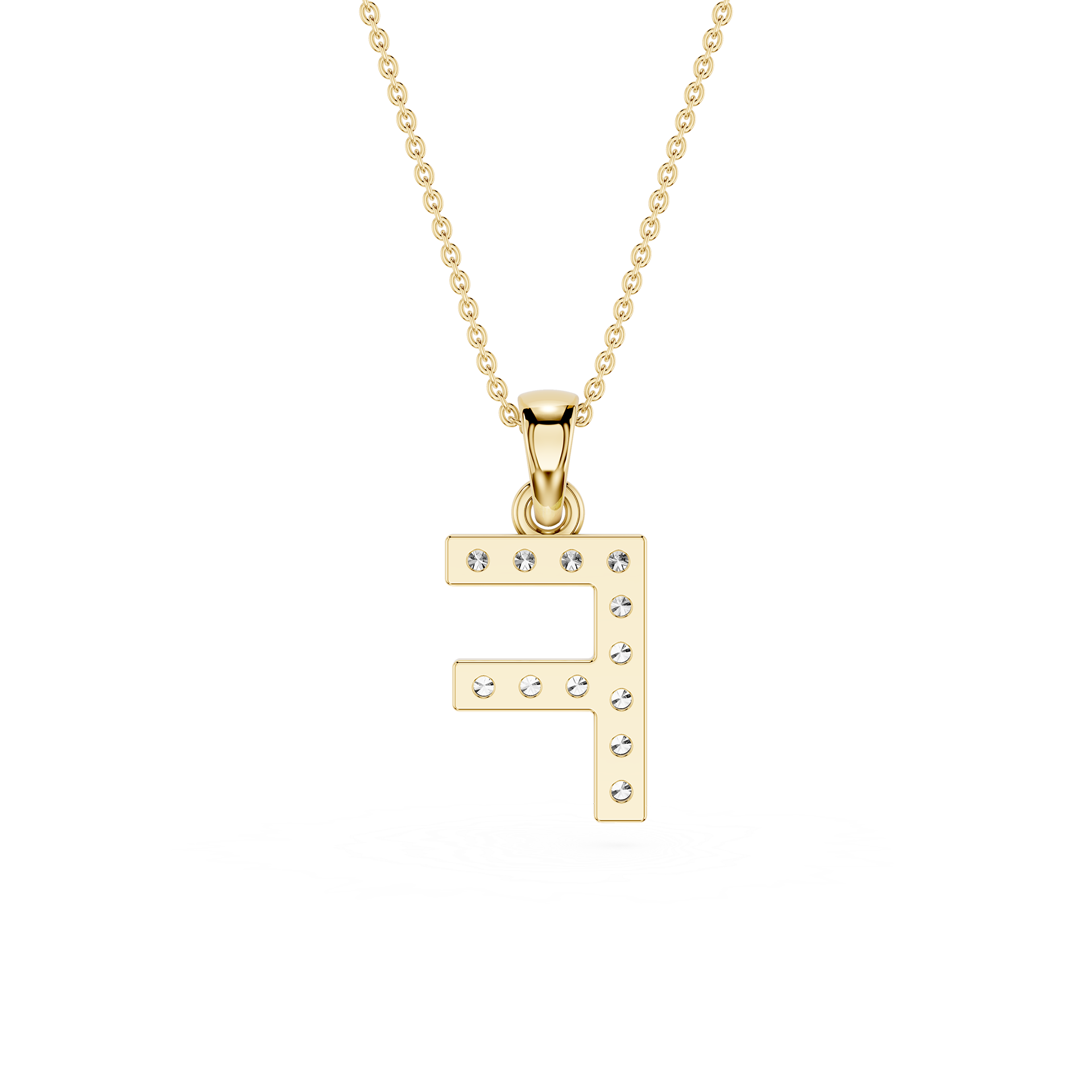Lab Grown Diamond Initial F Pendant