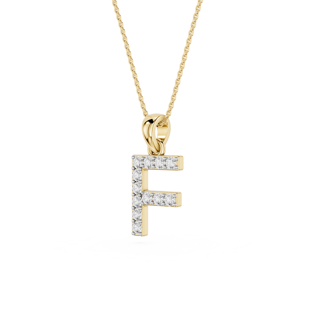 Lab Grown Diamond Initial F Pendant
