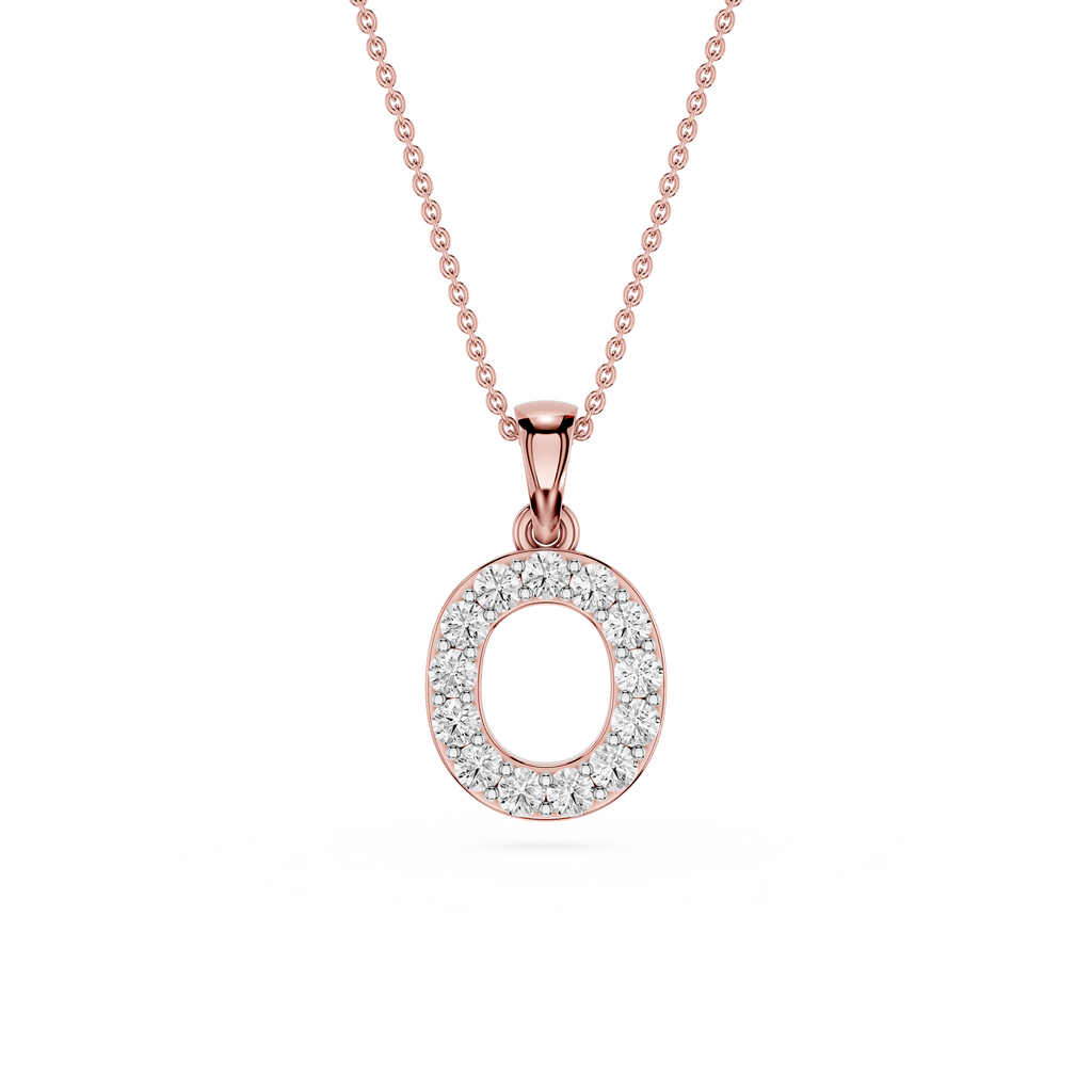 Lab Grown Diamond Initial O Pendant