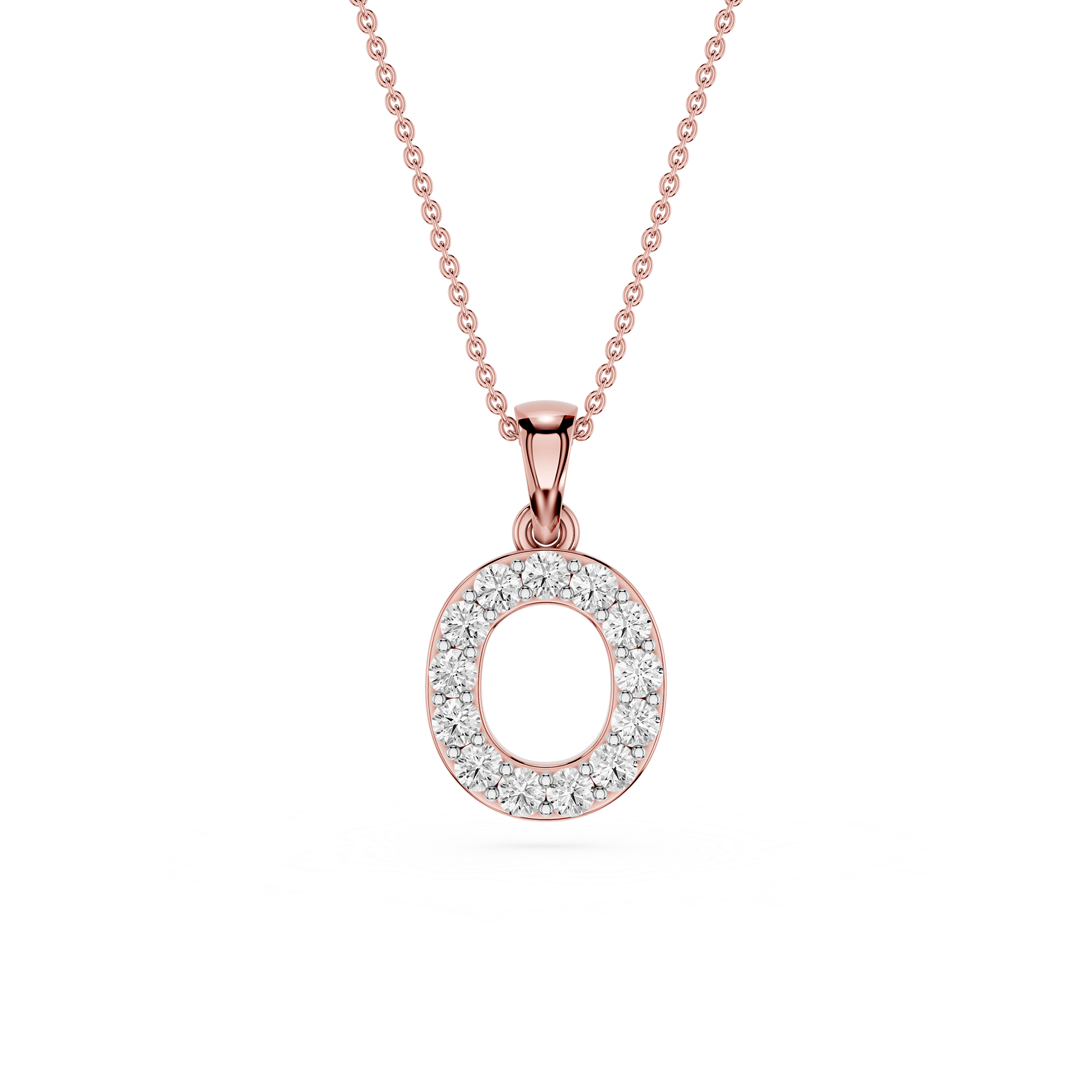 Lab Grown Diamond Initial O Pendant