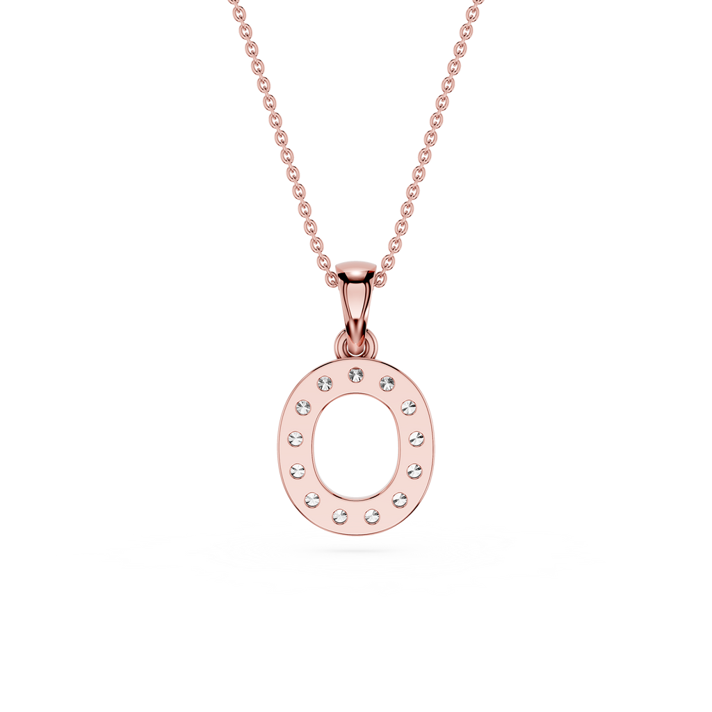 Lab Grown Diamond Initial O Pendant