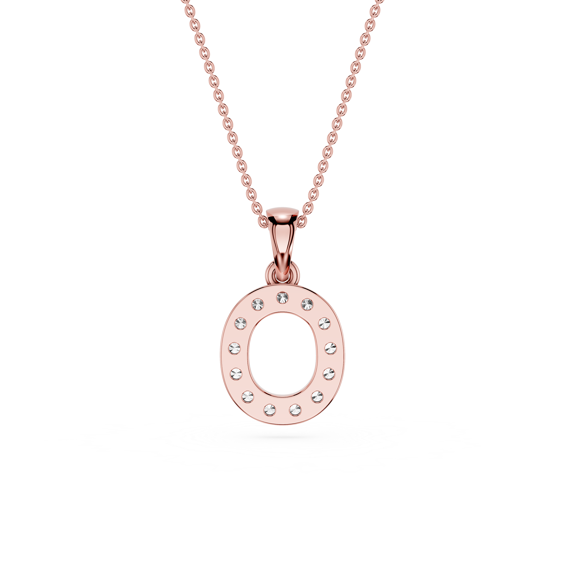 Lab Grown Diamond Initial O Pendant