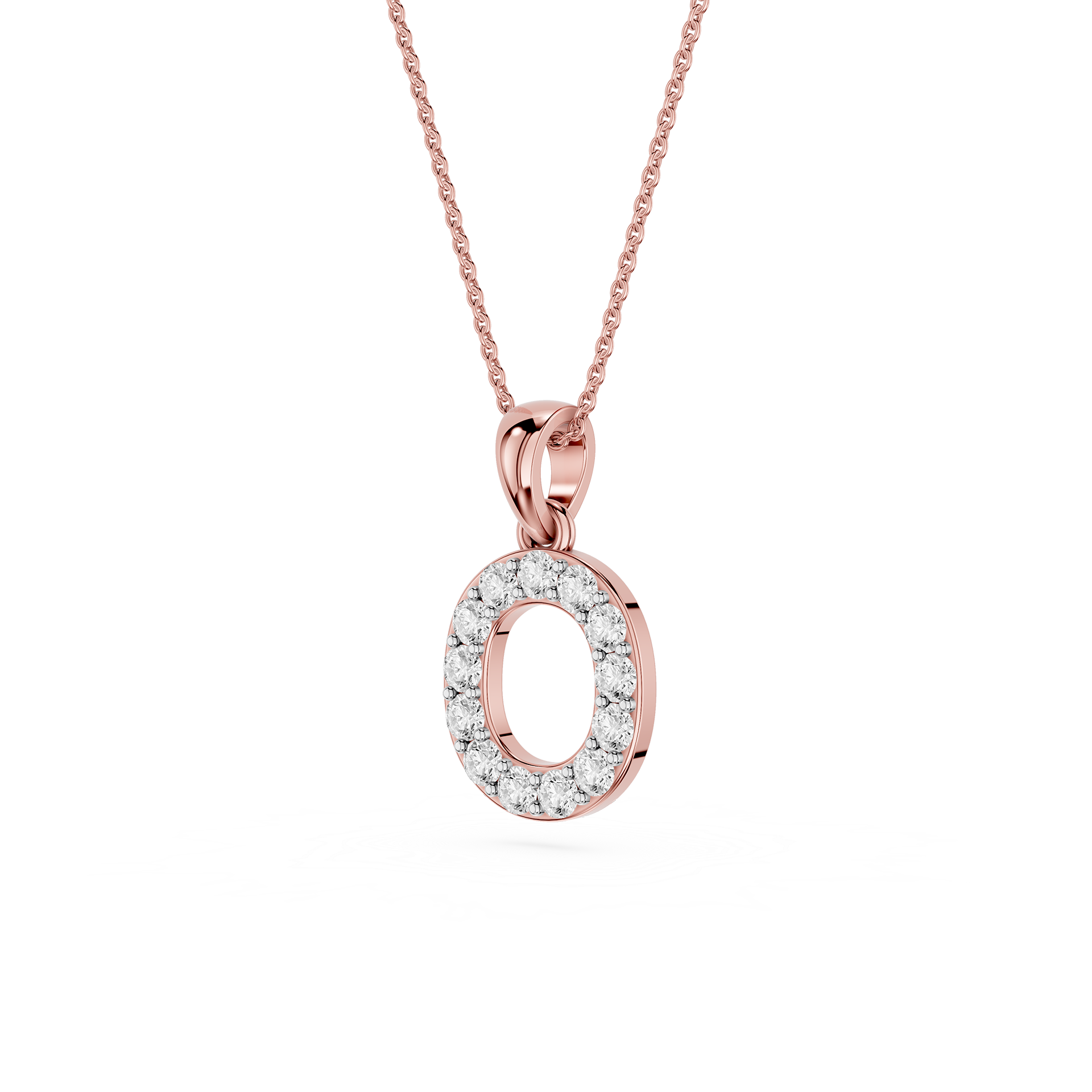 Lab Grown Diamond Initial O Pendant
