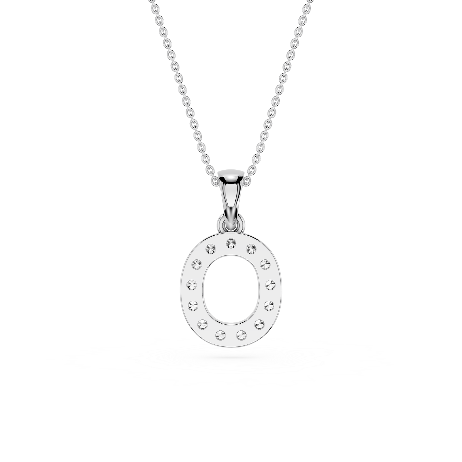 Lab Grown Diamond Initial O Pendant