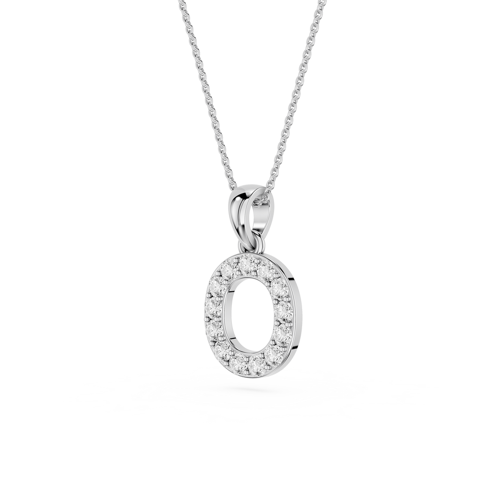 Lab Grown Diamond Initial O Pendant