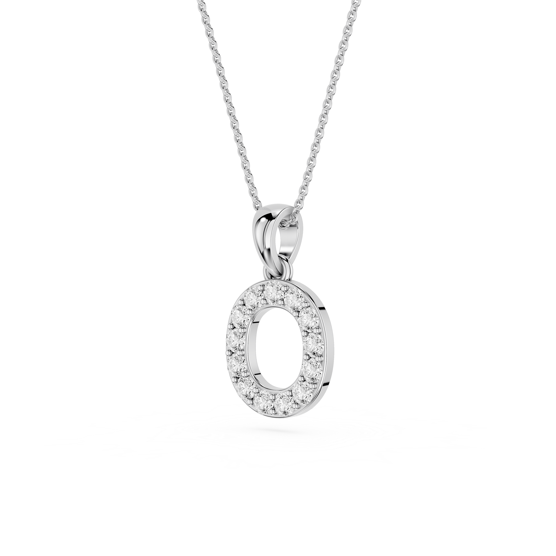 Lab Grown Diamond Initial O Pendant