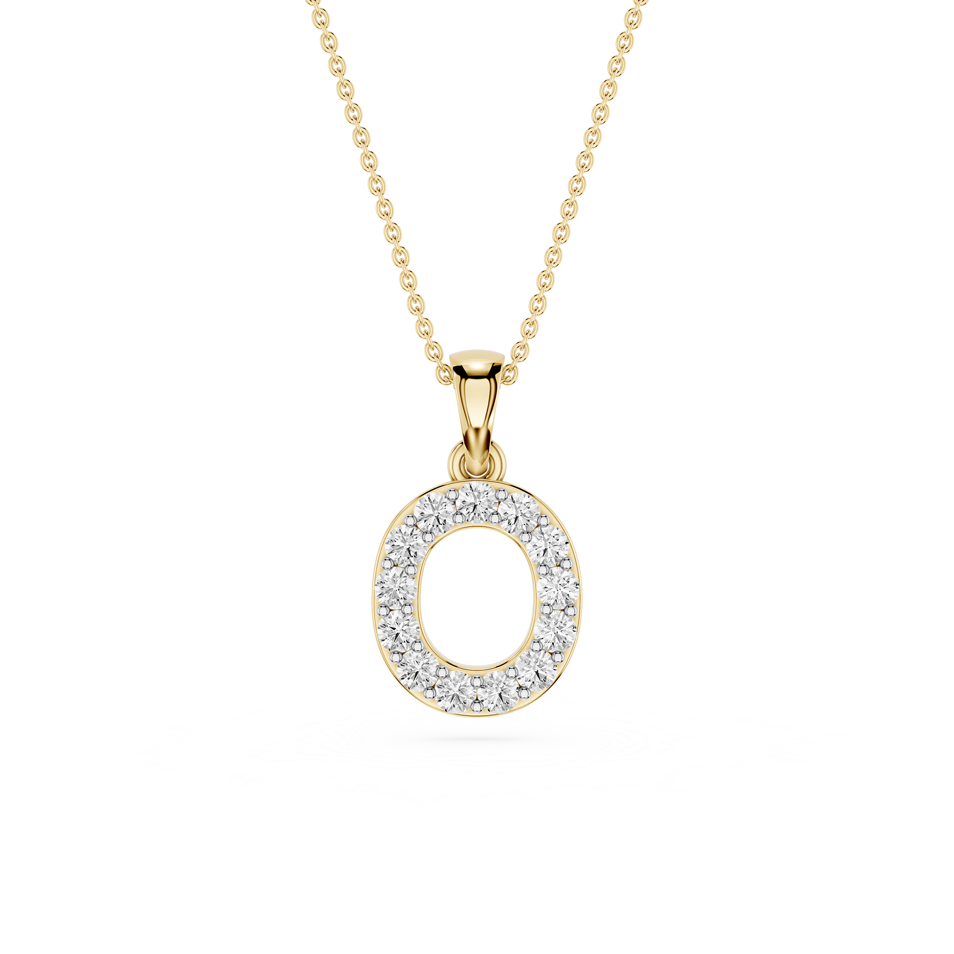 Lab Grown Diamond Initial O Pendant
