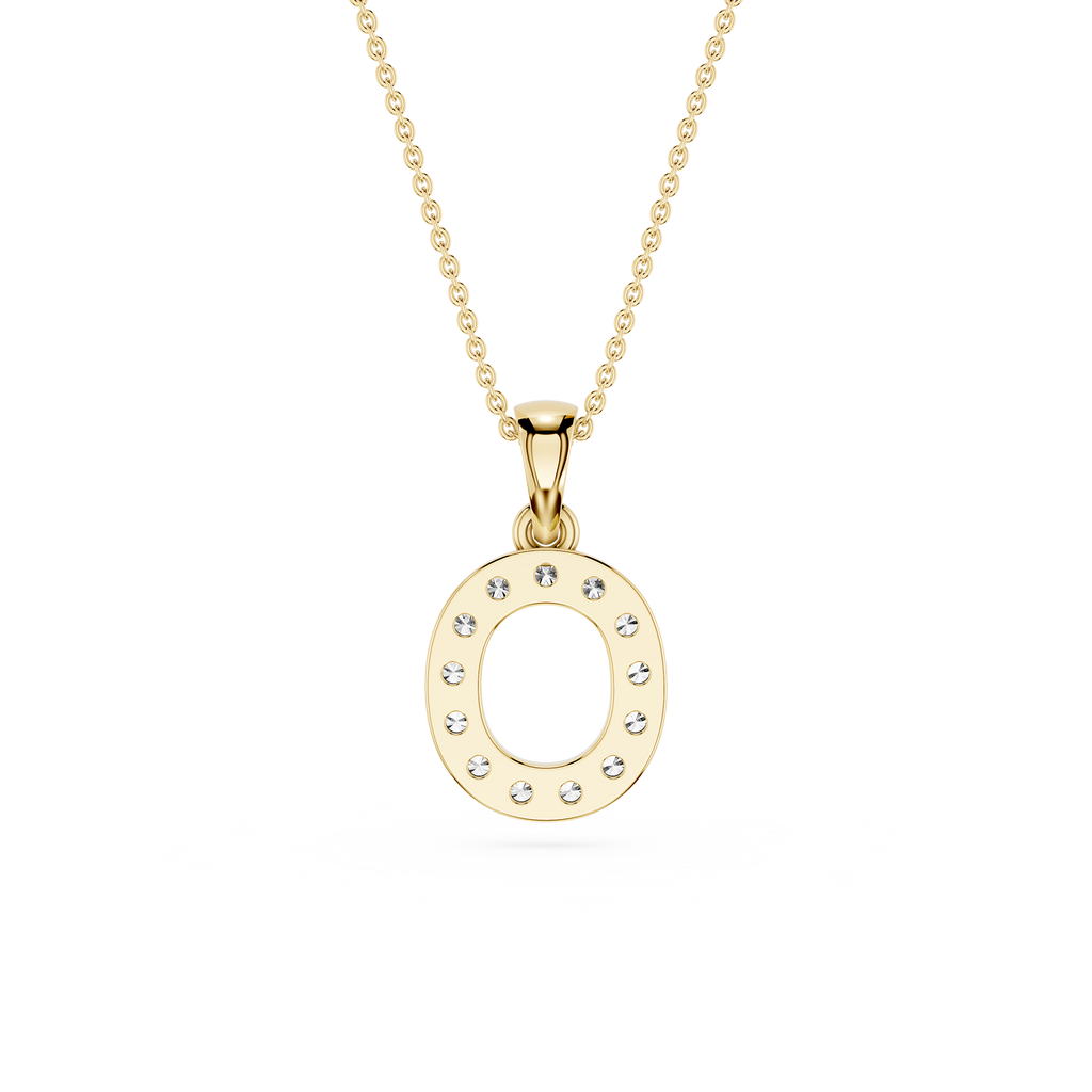 Lab Grown Diamond Initial O Pendant