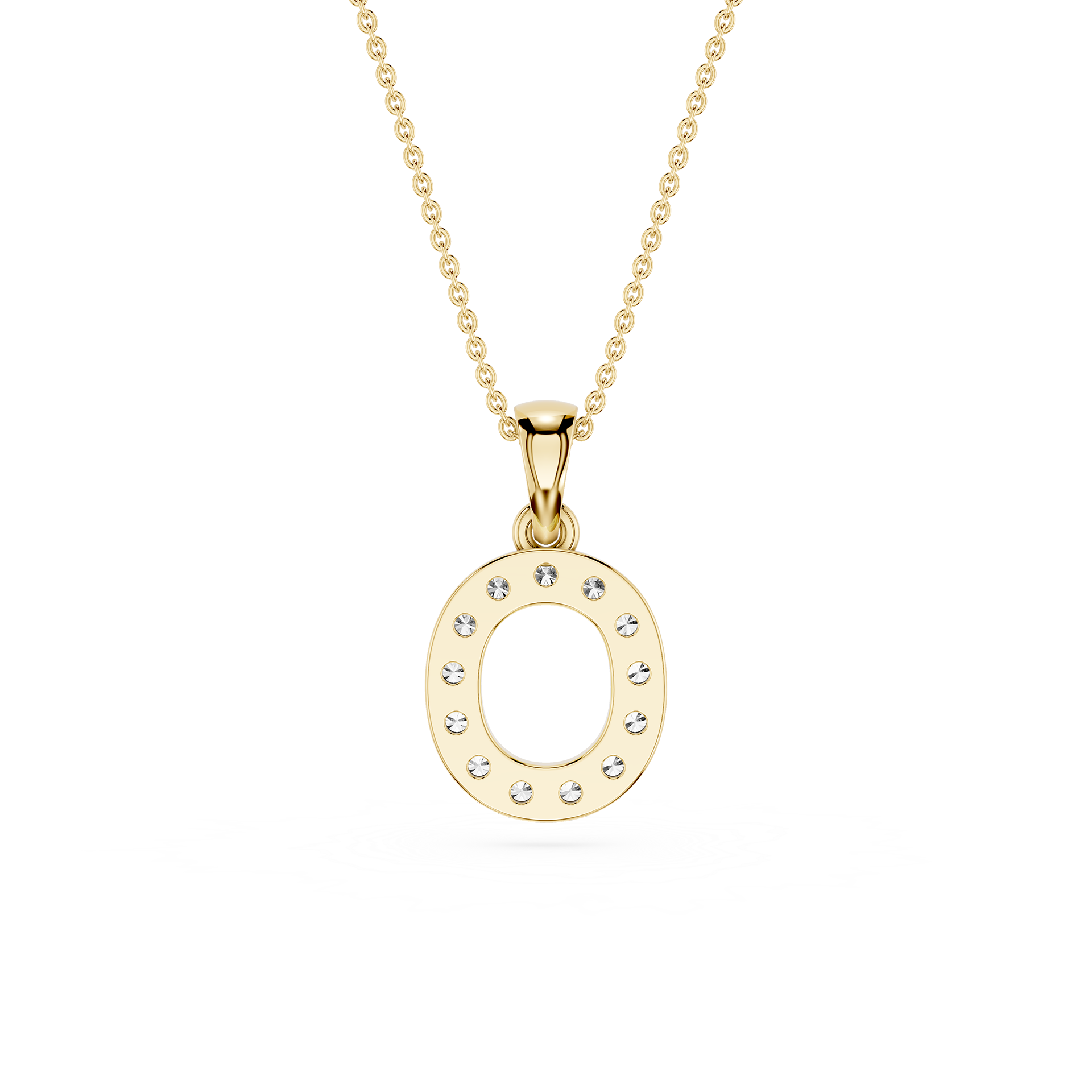 Lab Grown Diamond Initial O Pendant
