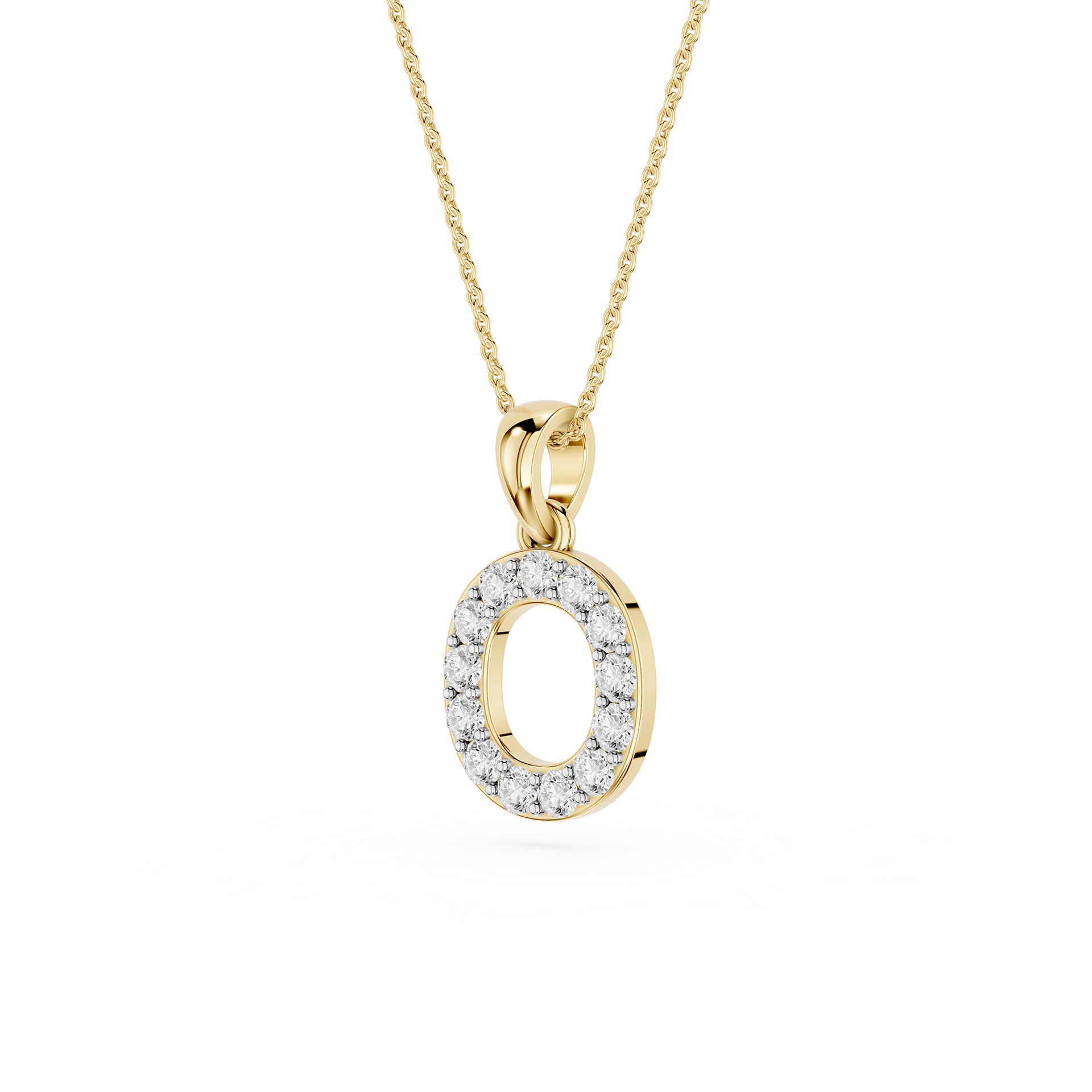 Lab Grown Diamond Initial O Pendant