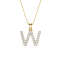 Lab Grown Diamond Initial W Pendant