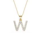 Lab Grown Diamond Initial W Pendant