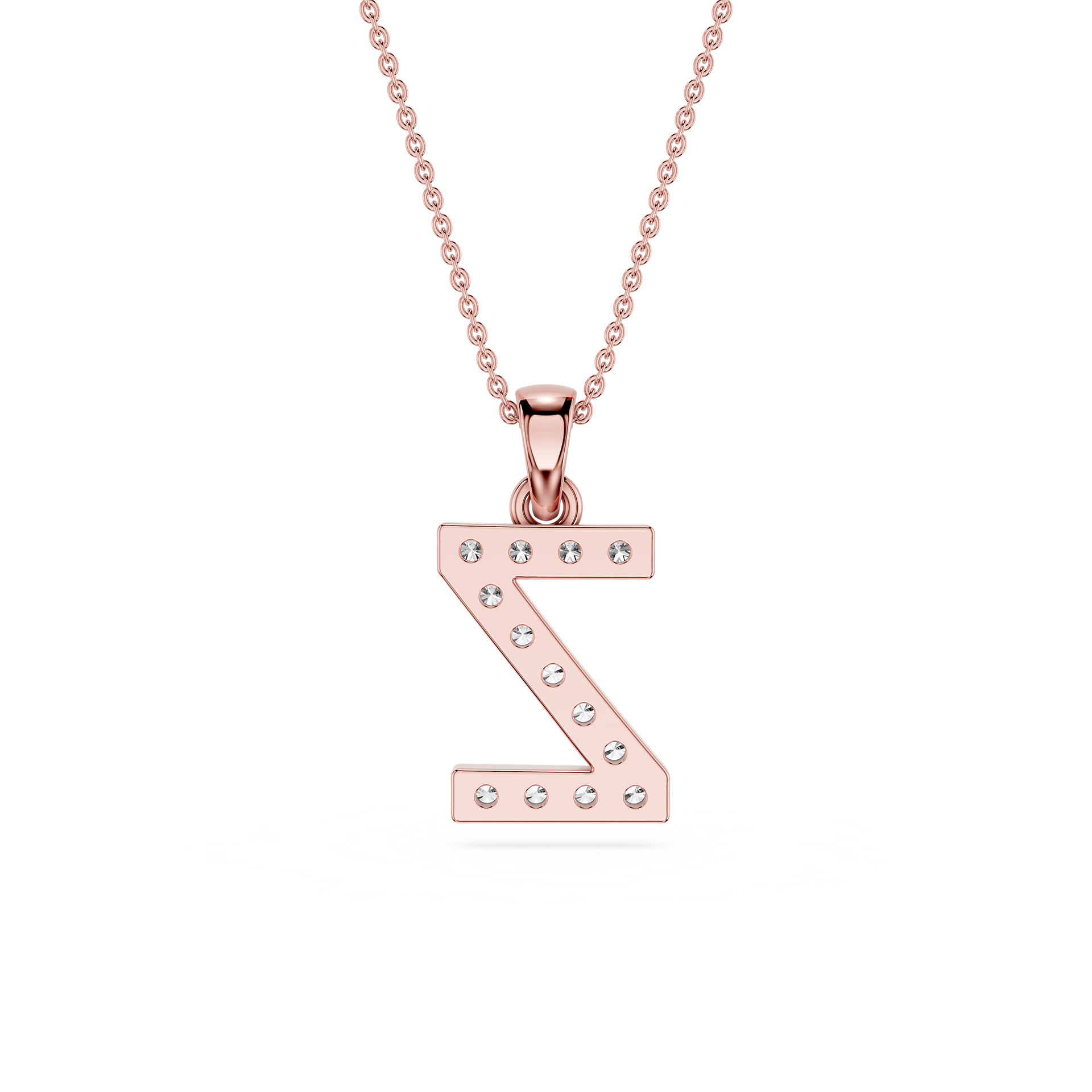 Lab Grown Diamond Initial Z Pendant