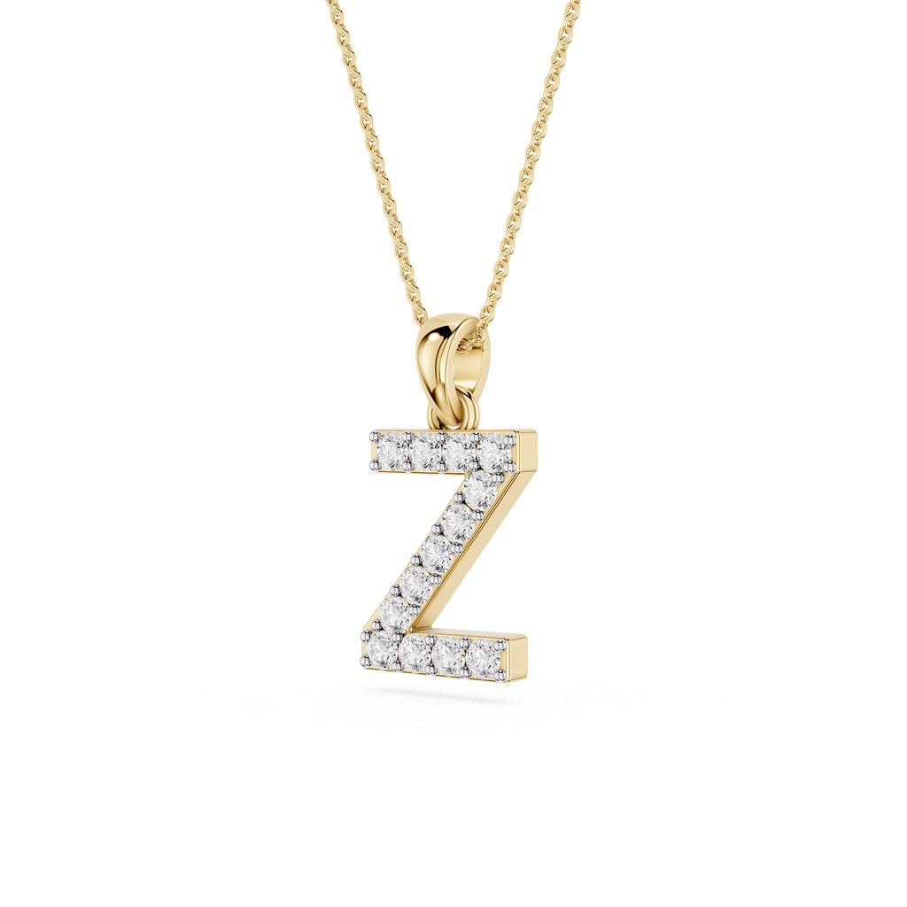 Lab Grown Diamond Initial Z Pendant