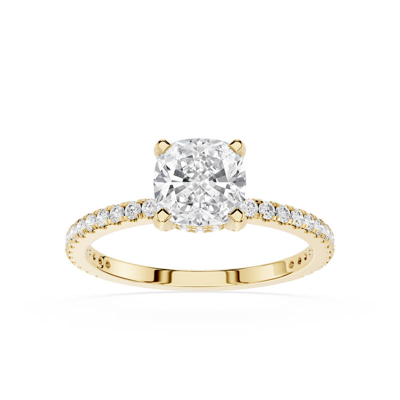 1 Carat Cushion Diamond Engagement Ring